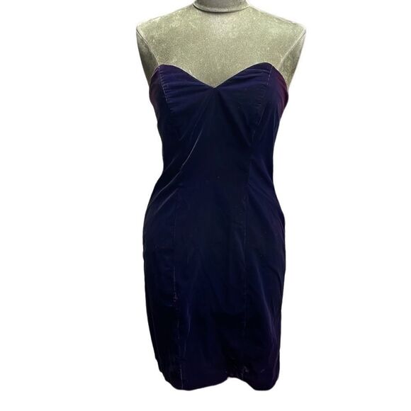 Zum Zum Purple Velvet Cocktail Dress and Jacket, Size 9-10,Sequined Jacket/Satin - Picture 3 of 10